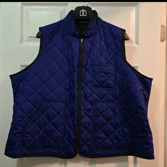 Lauren by Ralph Lauren Quilted Reversible Vest Womens Black Blue 3X - Picture 1 of 9